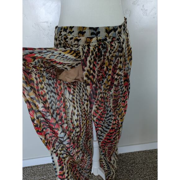 Mimi Chic Skirt Womens Size Medium Built in Shorts Bohemian Multicolor Sheer - Picture 10 of 11